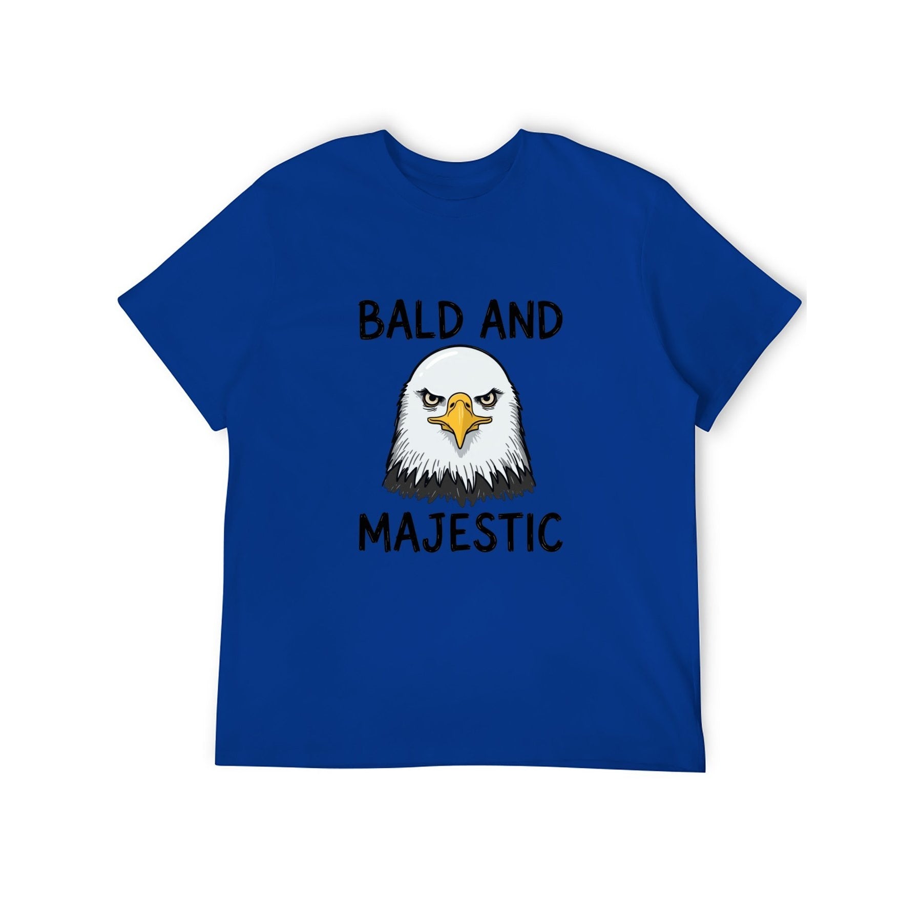 Bald and Majestic Eagle Unisex Graphic Tee - sapphire blue - 正面