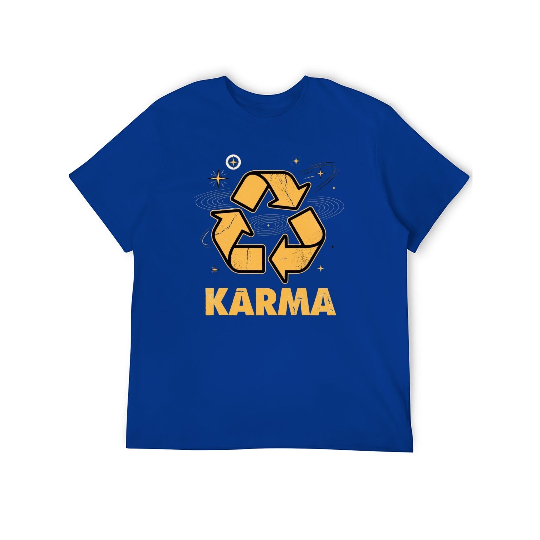 Karma Recycle Unisex Graphic Tee - sapphire blue - 正面