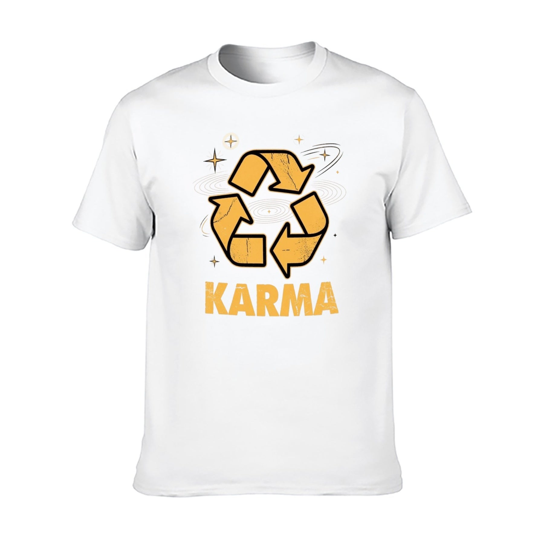 Karma Recycle Unisex Graphic Tee - white - 正面