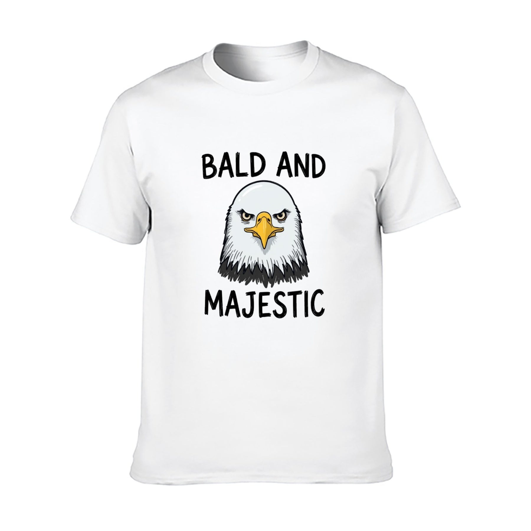 Bald and Majestic Eagle Unisex Graphic Tee - white - 正面