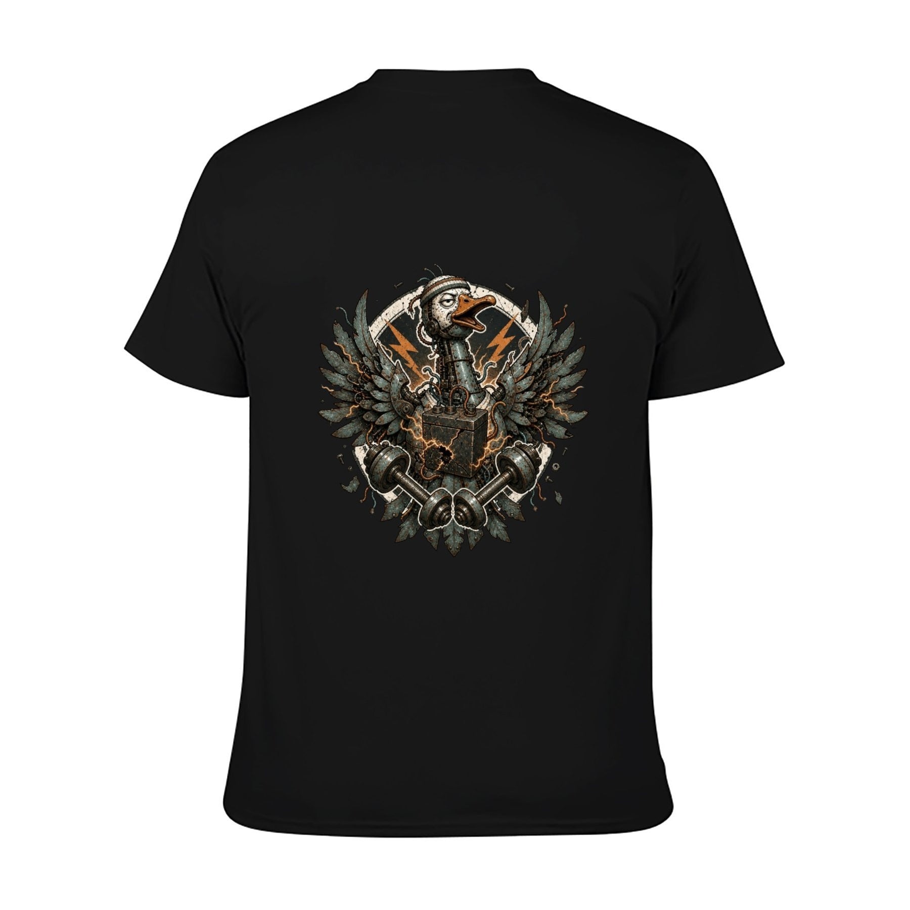 Gothic Crest Two-Sided Unisex Graphic Tee - black - 背面