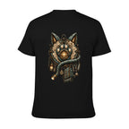 Mystic Owl Emblem Two-Sided Unisex Graphic Tee - black - 背面