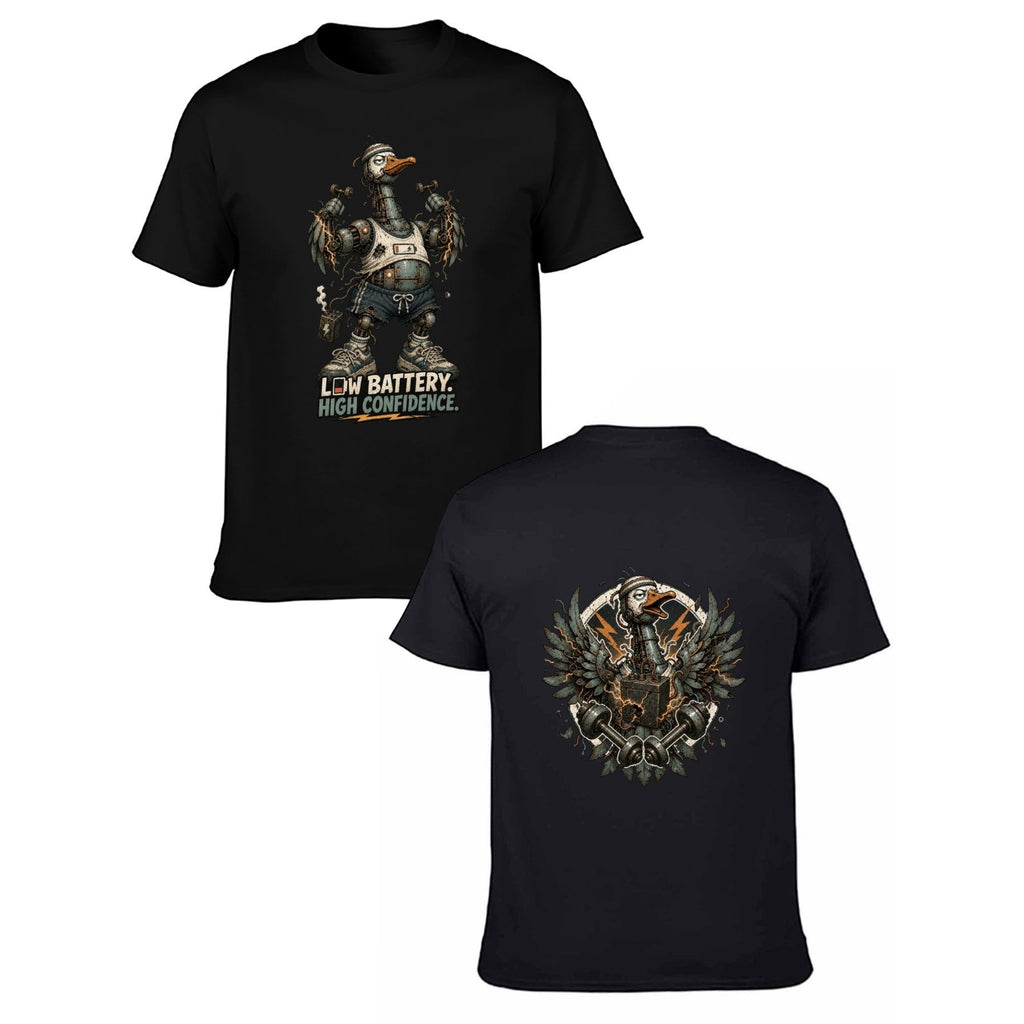 Gothic Crest Two-Sided Unisex Graphic Tee - black - 正反两面