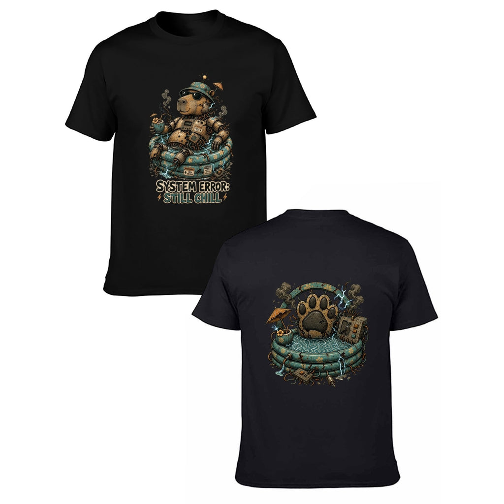 Paw Ritual Crest Two-Sided Unisex Graphic Tee - black - 正反两面