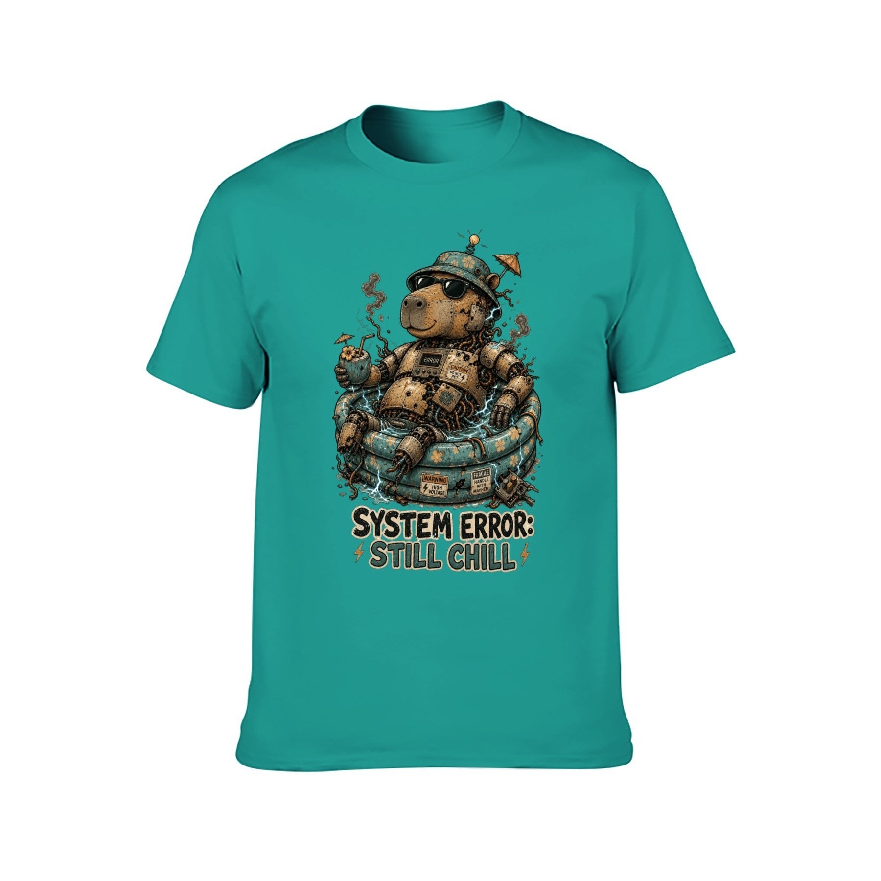 Paw Ritual Crest Two-Sided Unisex Graphic Tee - blue-green - 正面