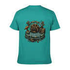 Paw Ritual Crest Two-Sided Unisex Graphic Tee - blue-green - 背面