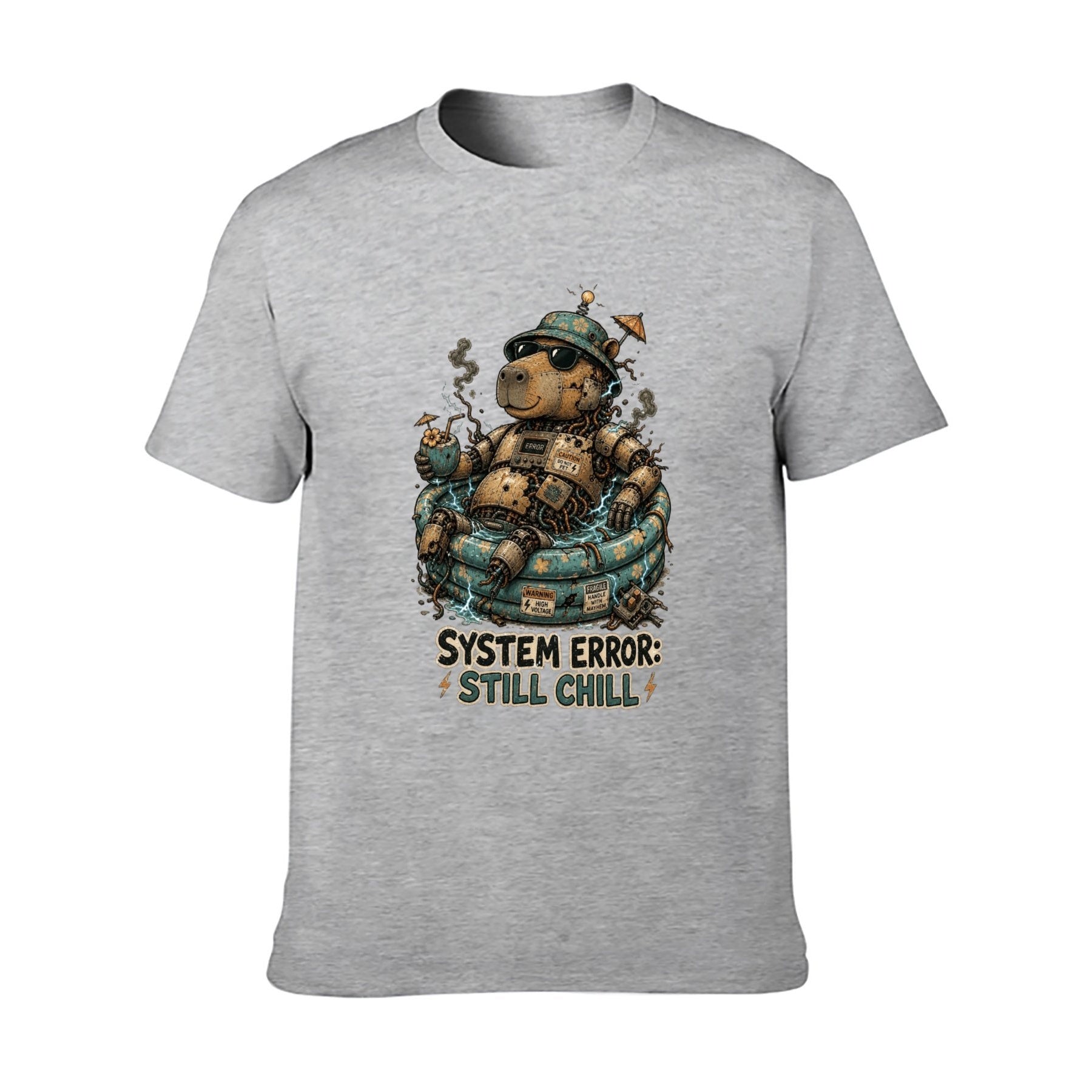 Paw Ritual Crest Two-Sided Unisex Graphic Tee - gray - 正面