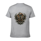 Gothic Crest Two-Sided Unisex Graphic Tee - gray - 背面