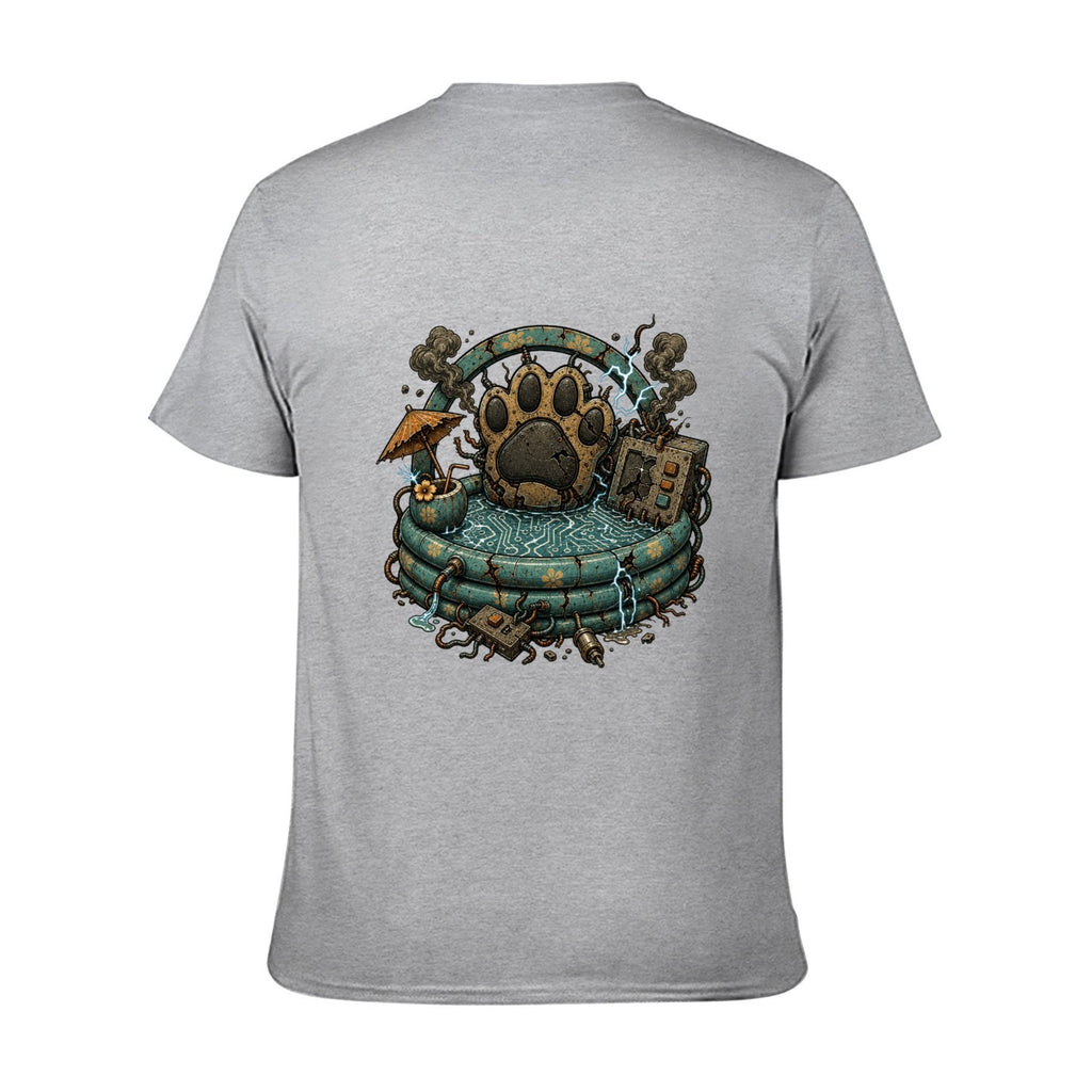 Paw Ritual Crest Two-Sided Unisex Graphic Tee - gray - 背面