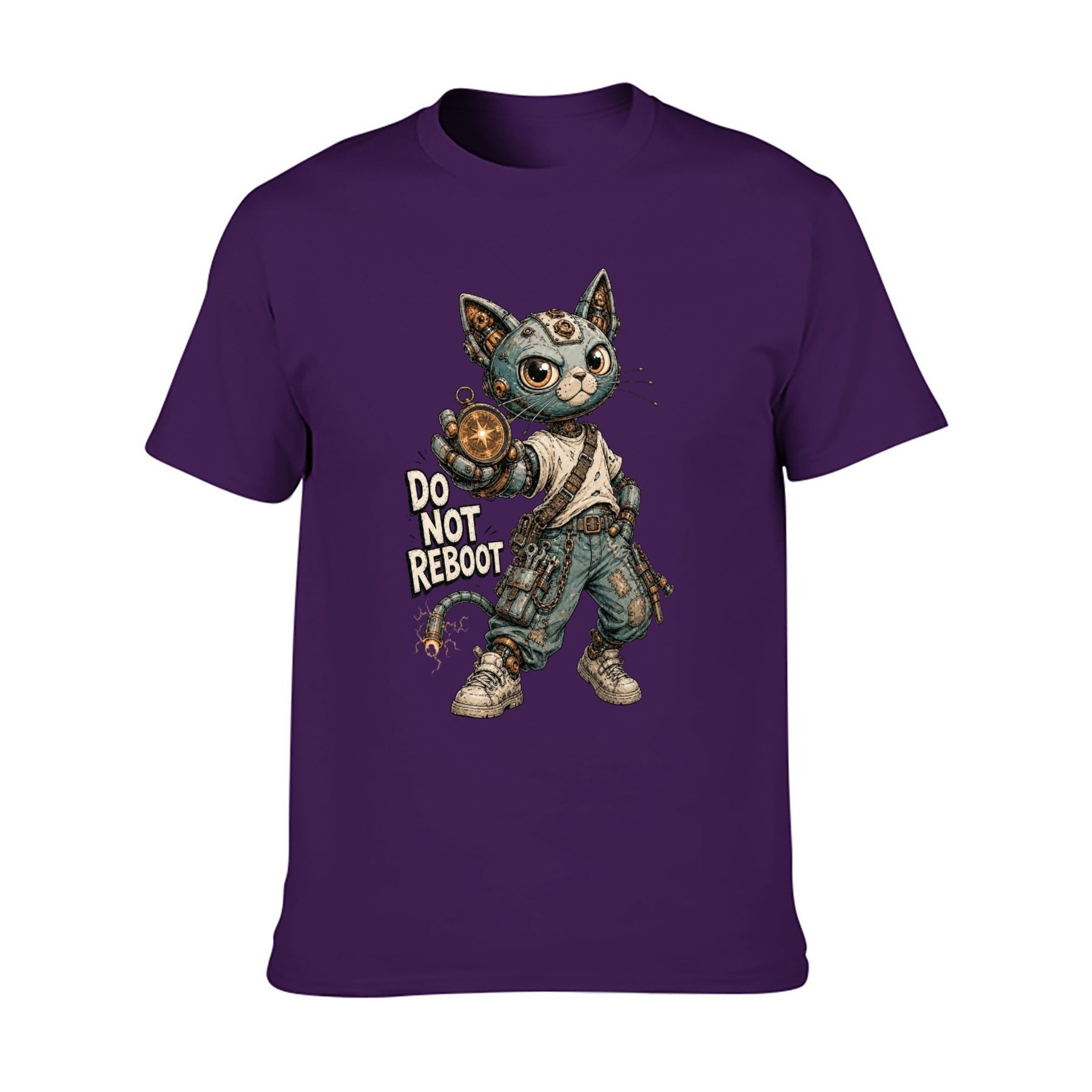 Mystic Owl Emblem Two-Sided Unisex Graphic Tee - purple - 正面