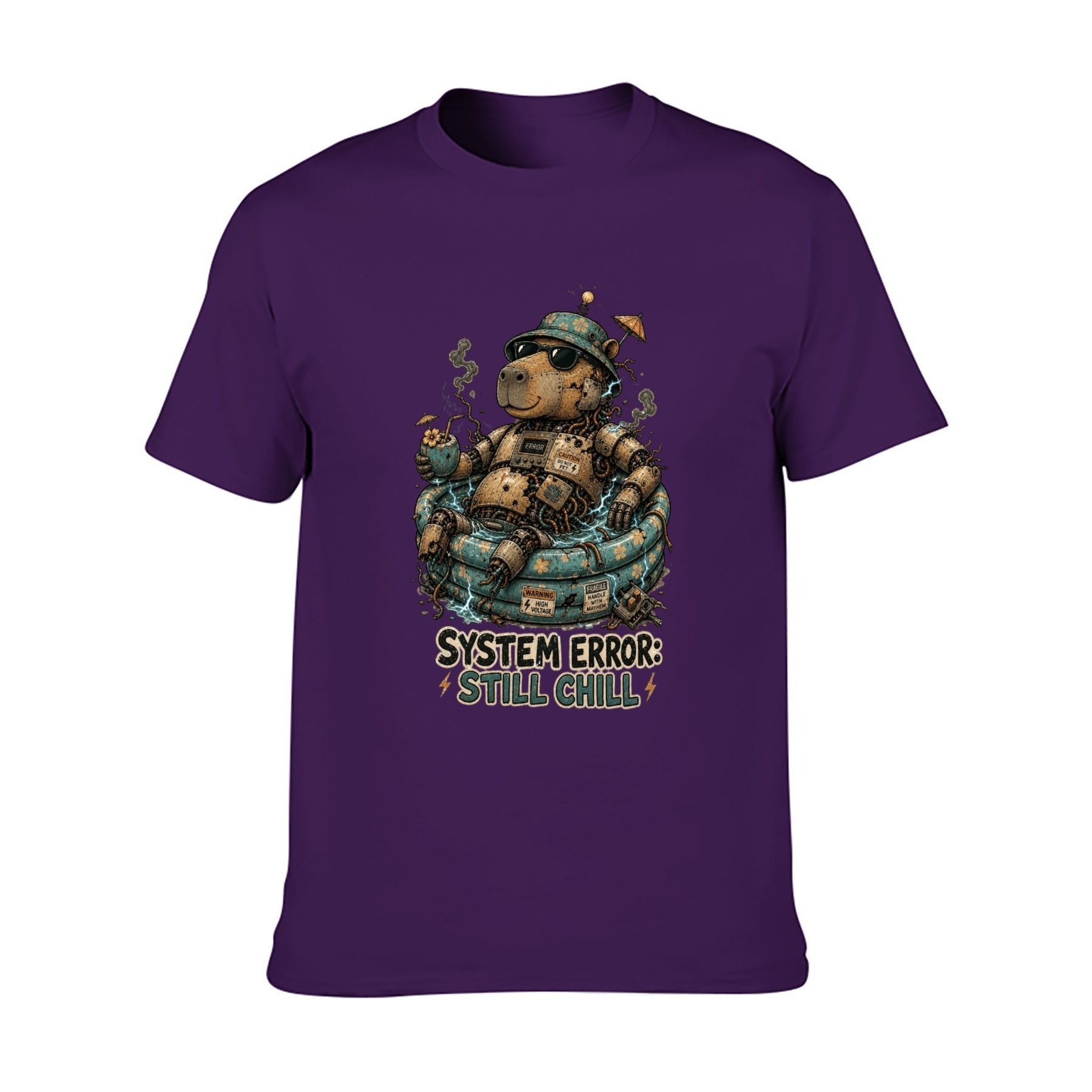 Paw Ritual Crest Two-Sided Unisex Graphic Tee - purple - 正面