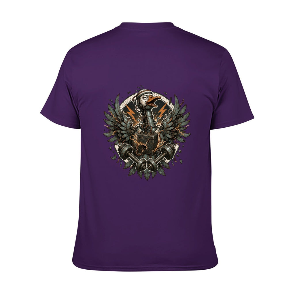 Gothic Crest Two-Sided Unisex Graphic Tee - purple - 背面