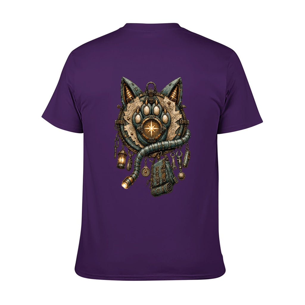 Mystic Owl Emblem Two-Sided Unisex Graphic Tee - purple - 背面