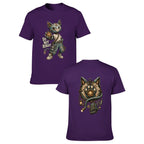 Mystic Owl Emblem Two-Sided Unisex Graphic Tee - purple - 正反两面