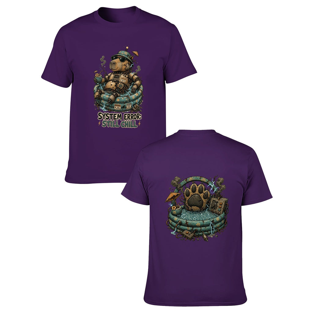 Paw Ritual Crest Two-Sided Unisex Graphic Tee - purple - 正反两面