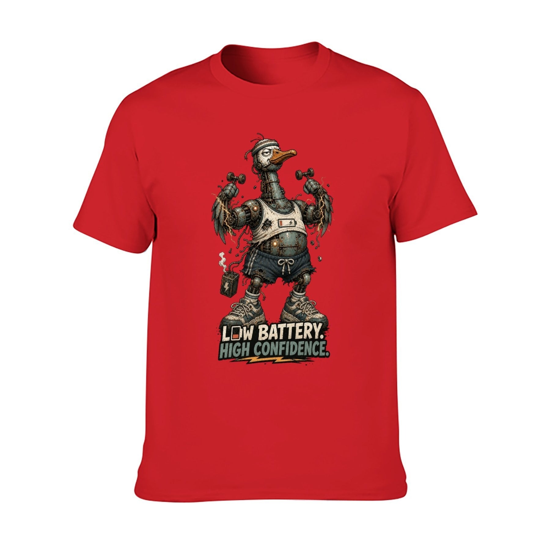 Gothic Crest Two-Sided Unisex Graphic Tee - red - 正面