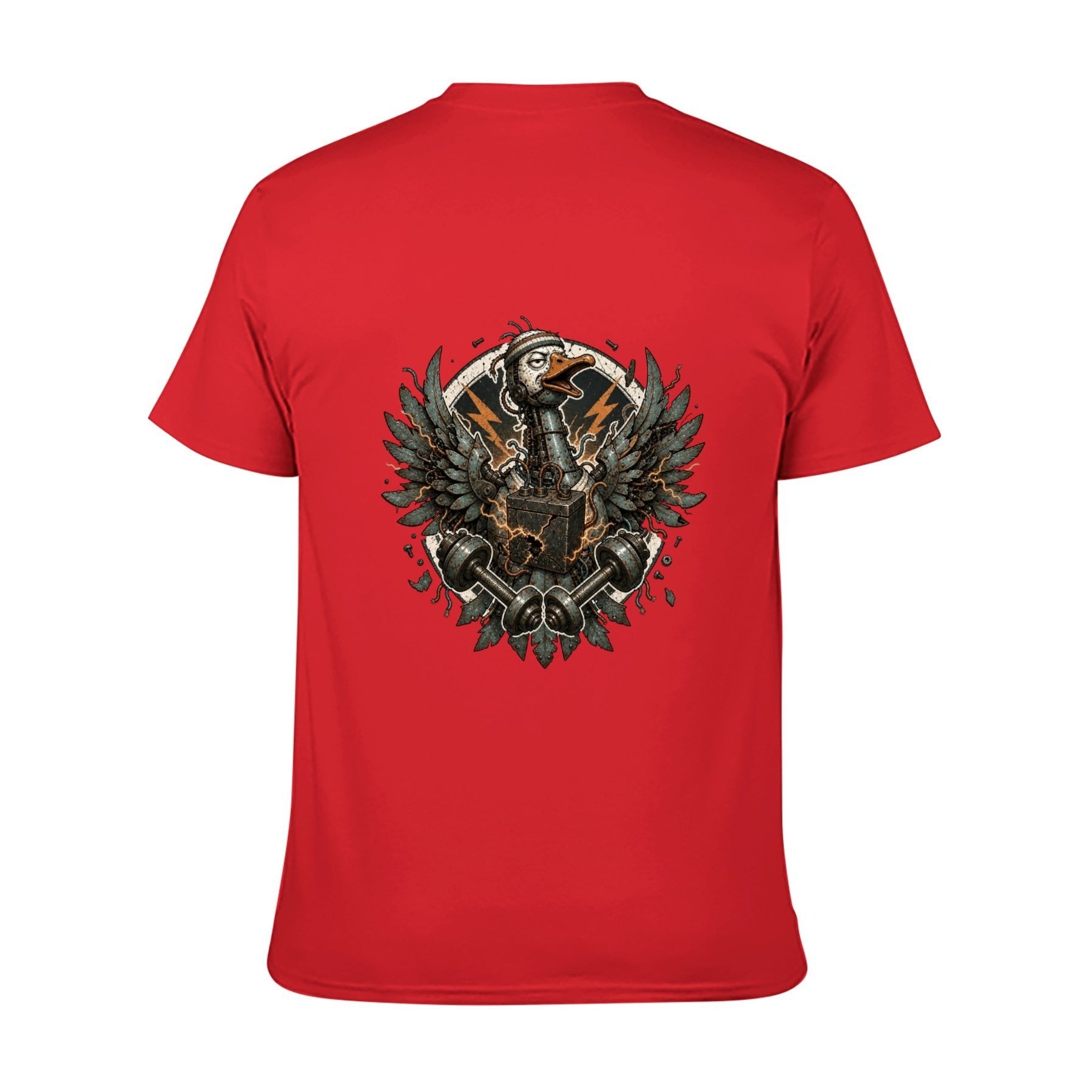 Gothic Crest Two-Sided Unisex Graphic Tee - red - 背面