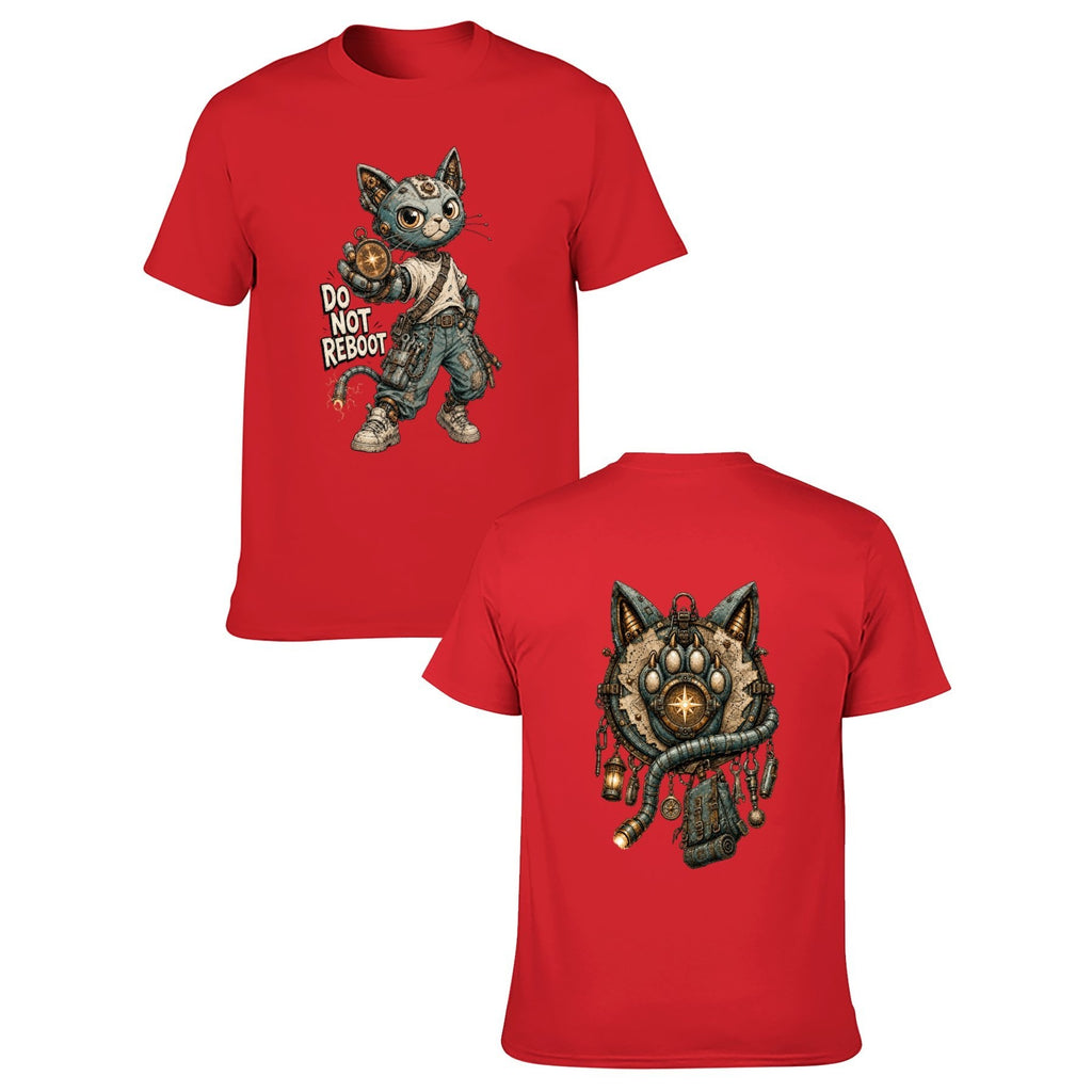 Mystic Owl Emblem Two-Sided Unisex Graphic Tee - red - 正反两面