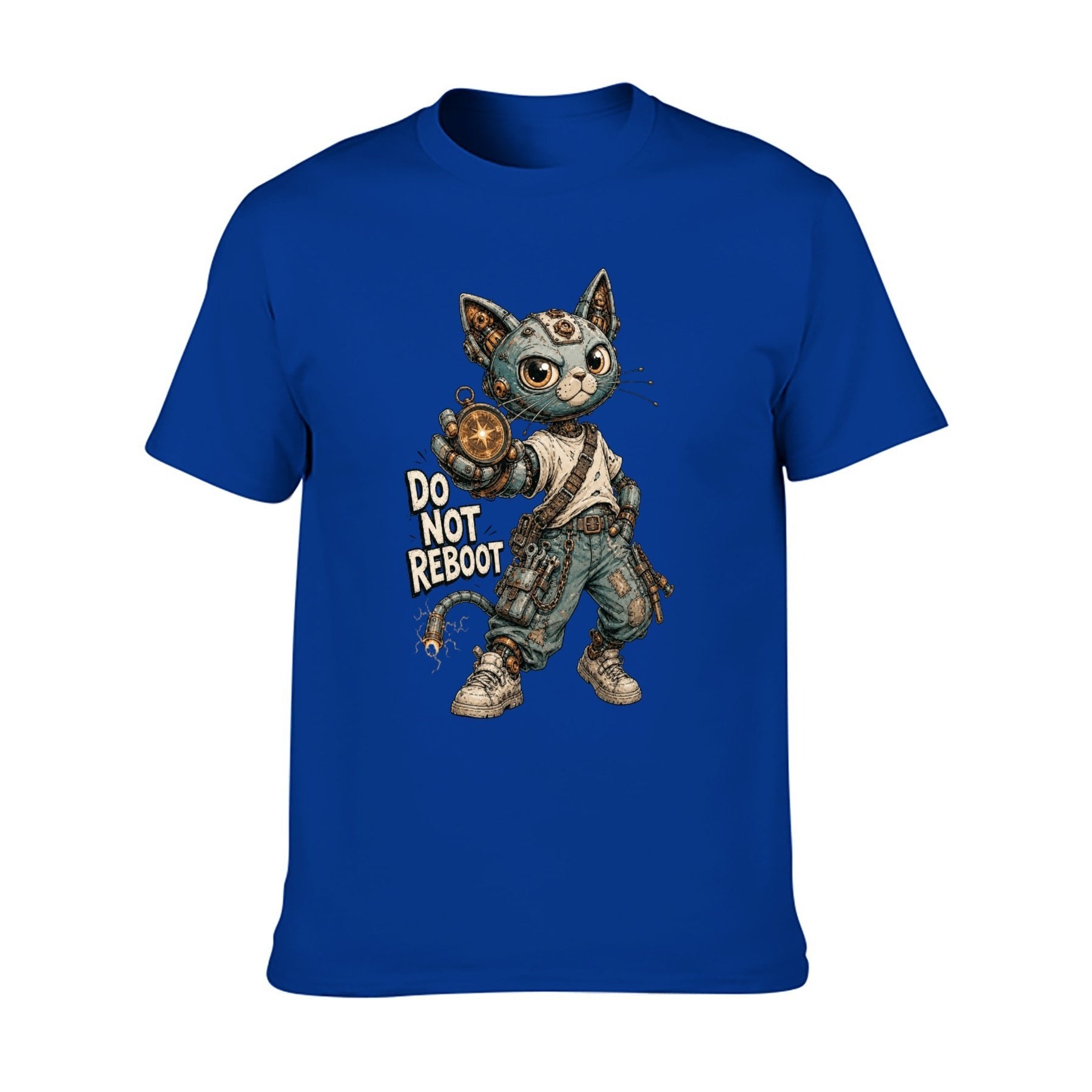 Mystic Owl Emblem Two-Sided Unisex Graphic Tee - sapphire blue - 正面