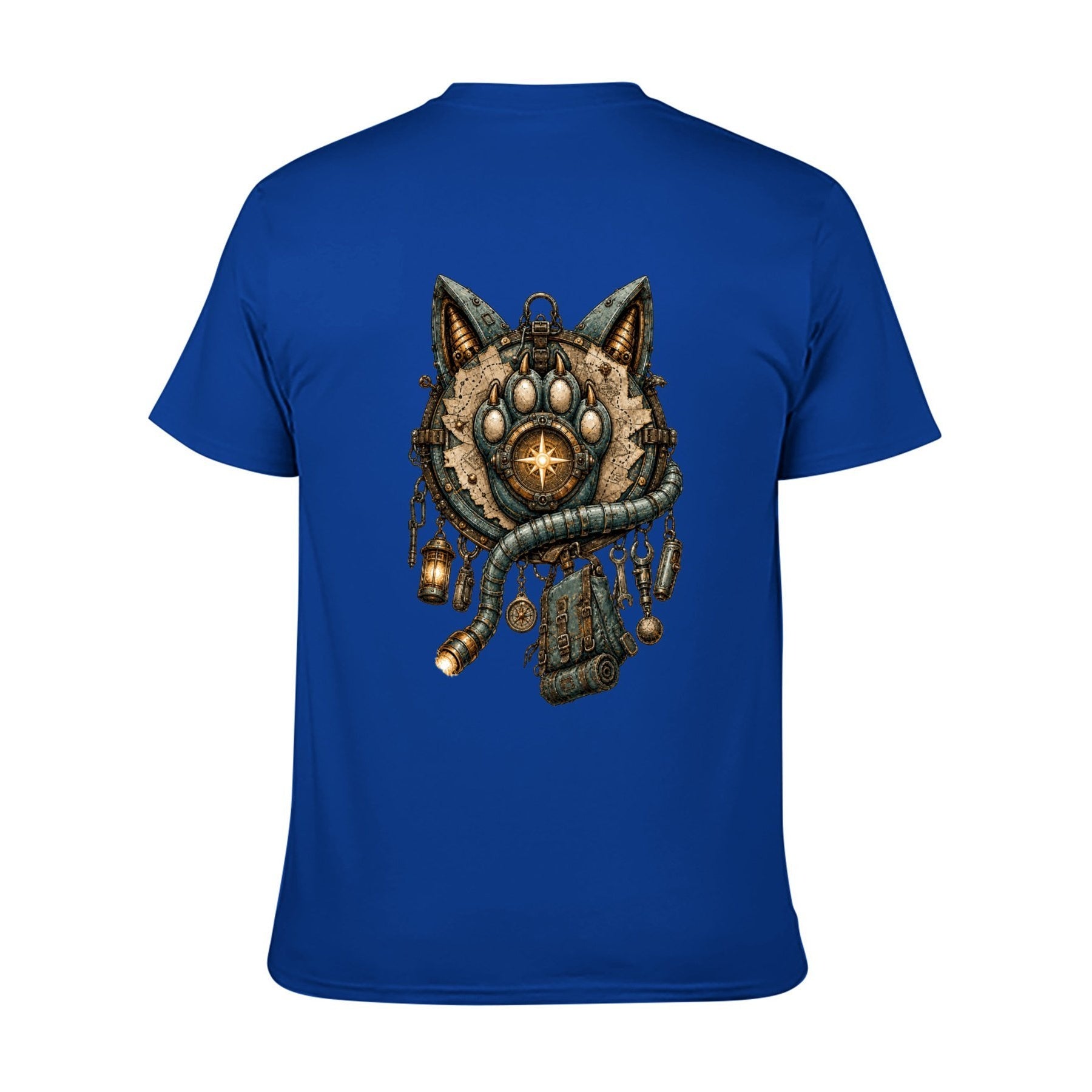 Mystic Owl Emblem Two-Sided Unisex Graphic Tee - sapphire blue - 背面