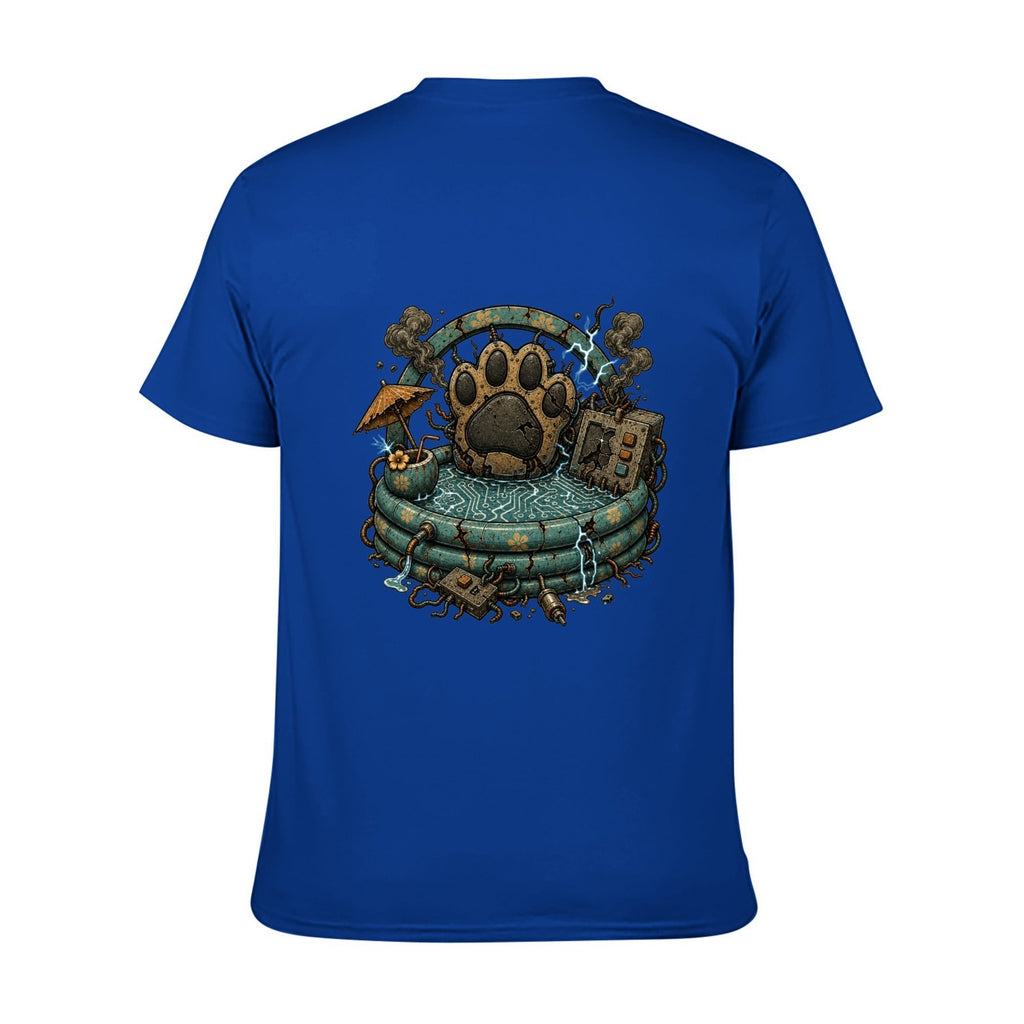 Paw Ritual Crest Two-Sided Unisex Graphic Tee - sapphire blue - 背面