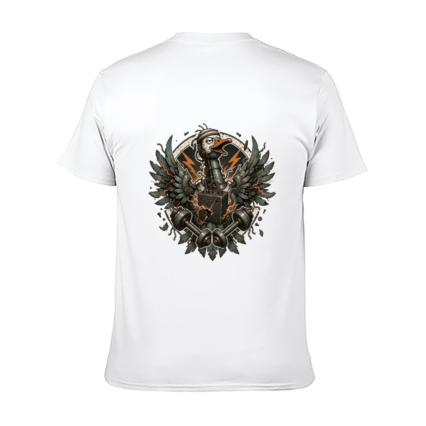 Gothic Crest Two-Sided Unisex Graphic Tee - white - 背面