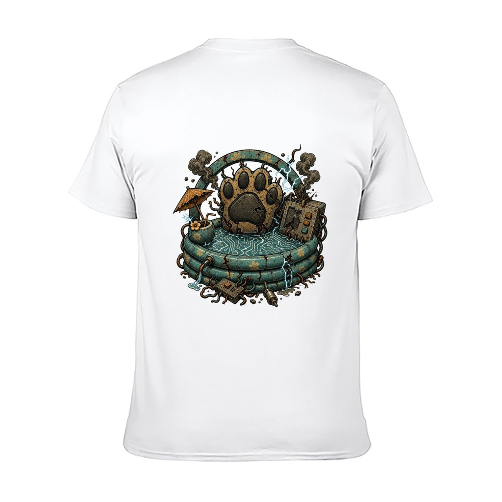 Paw Ritual Crest Two-Sided Unisex Graphic Tee - white - 背面