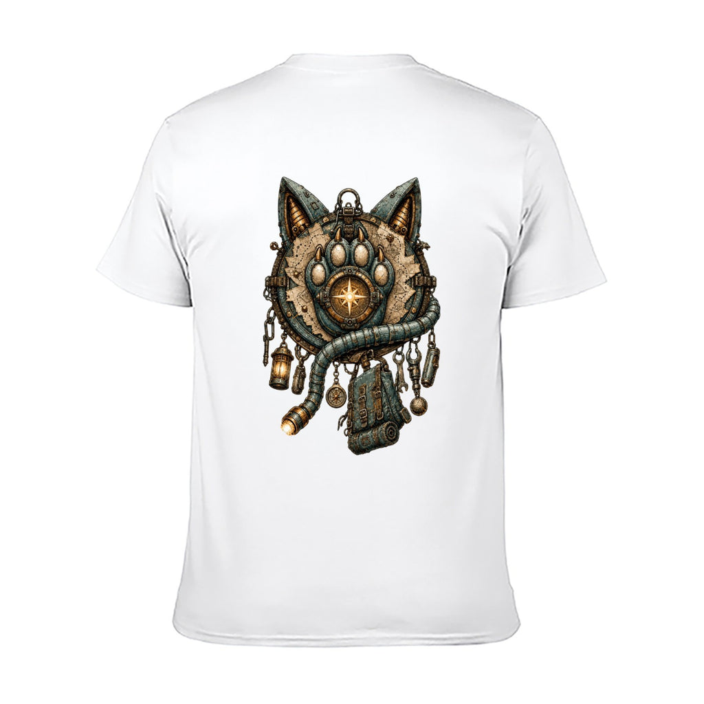 Mystic Owl Emblem Two-Sided Unisex Graphic Tee - white - 背面