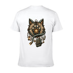 Mystic Owl Emblem Two-Sided Unisex Graphic Tee - white - 背面