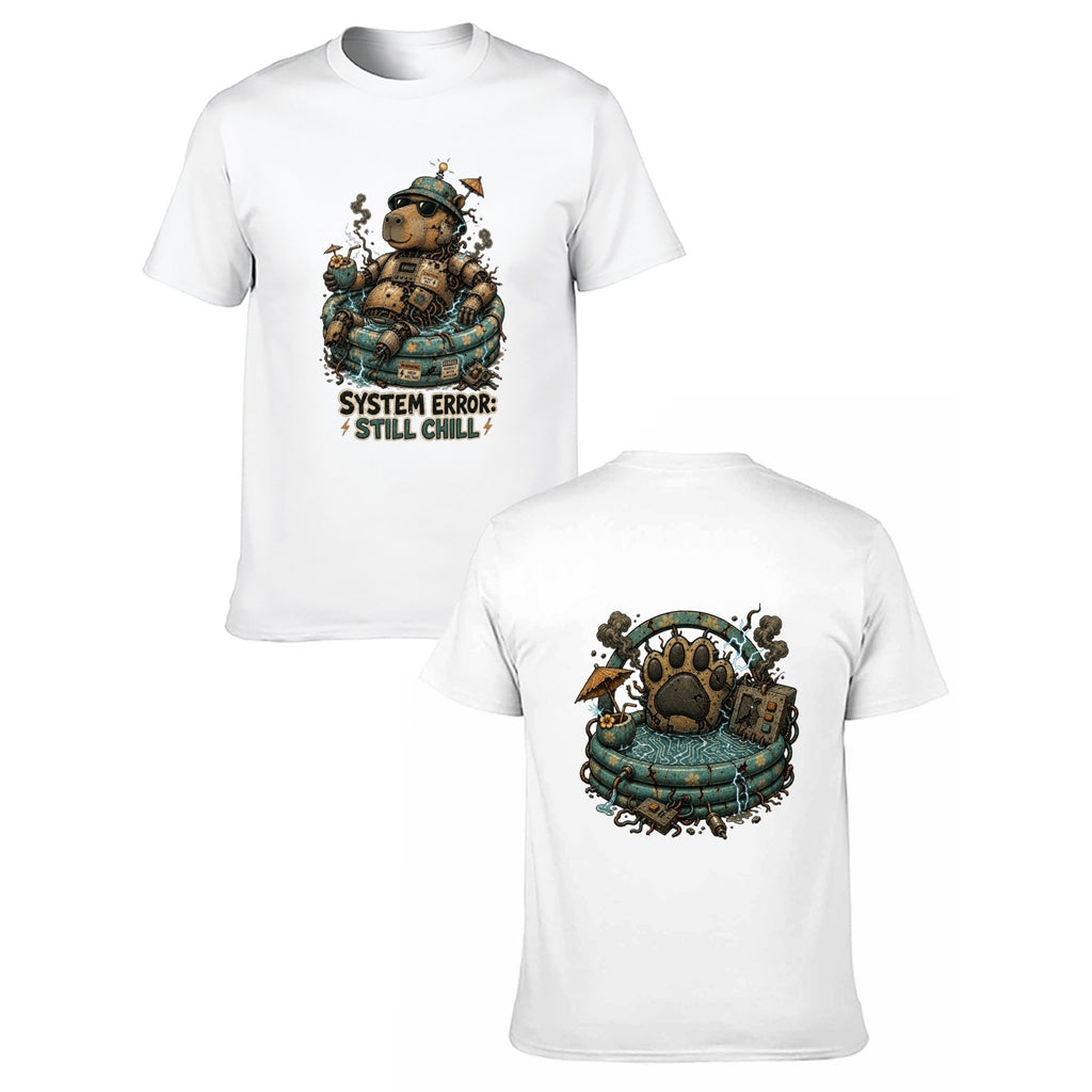Paw Ritual Crest Two-Sided Unisex Graphic Tee - white - 正反两面