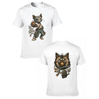 Mystic Owl Emblem Two-Sided Unisex Graphic Tee - white - 正反两面