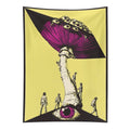 Surreal Mind-Bending Eye Mushroom Wall Tapestry (Portrait)