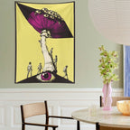 Surreal Mind-Bending Eye Mushroom Wall Tapestry (Portrait)