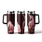 Rose Filigree Unicorn 40oz Tumbler