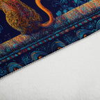 Celestial Cat Moonlit Garden Non-Slip Flannel Mat