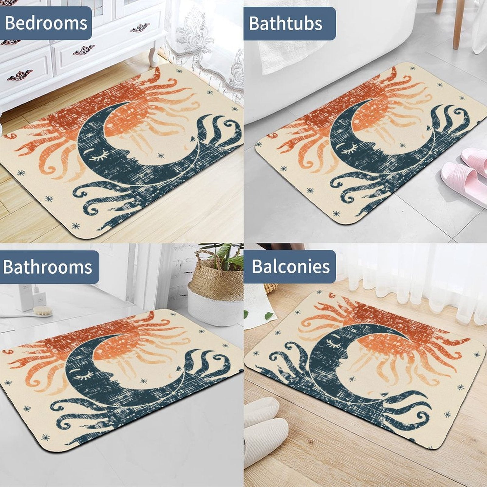 Celestial Eclipse Rounded Diatomite Bath Mat