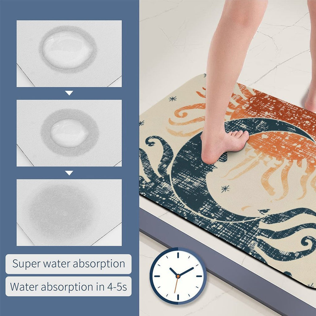 Celestial Eclipse Rounded Diatomite Bath Mat