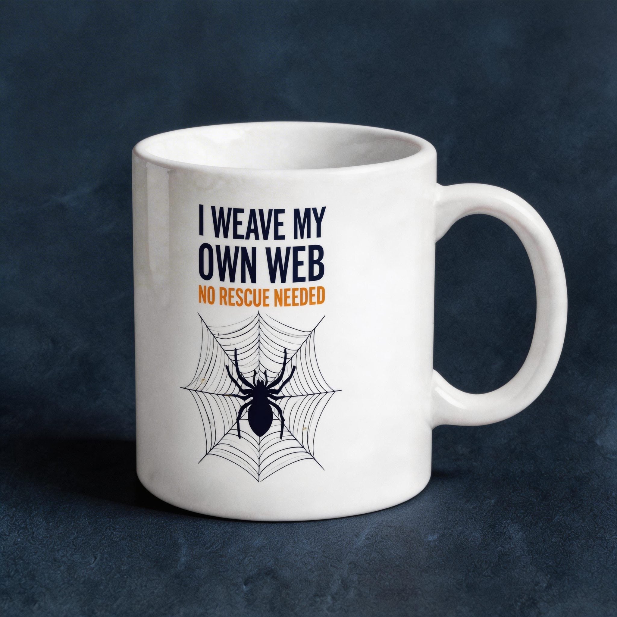 I Weave My Own Web Spider Mug - Empowering Coffee Cup