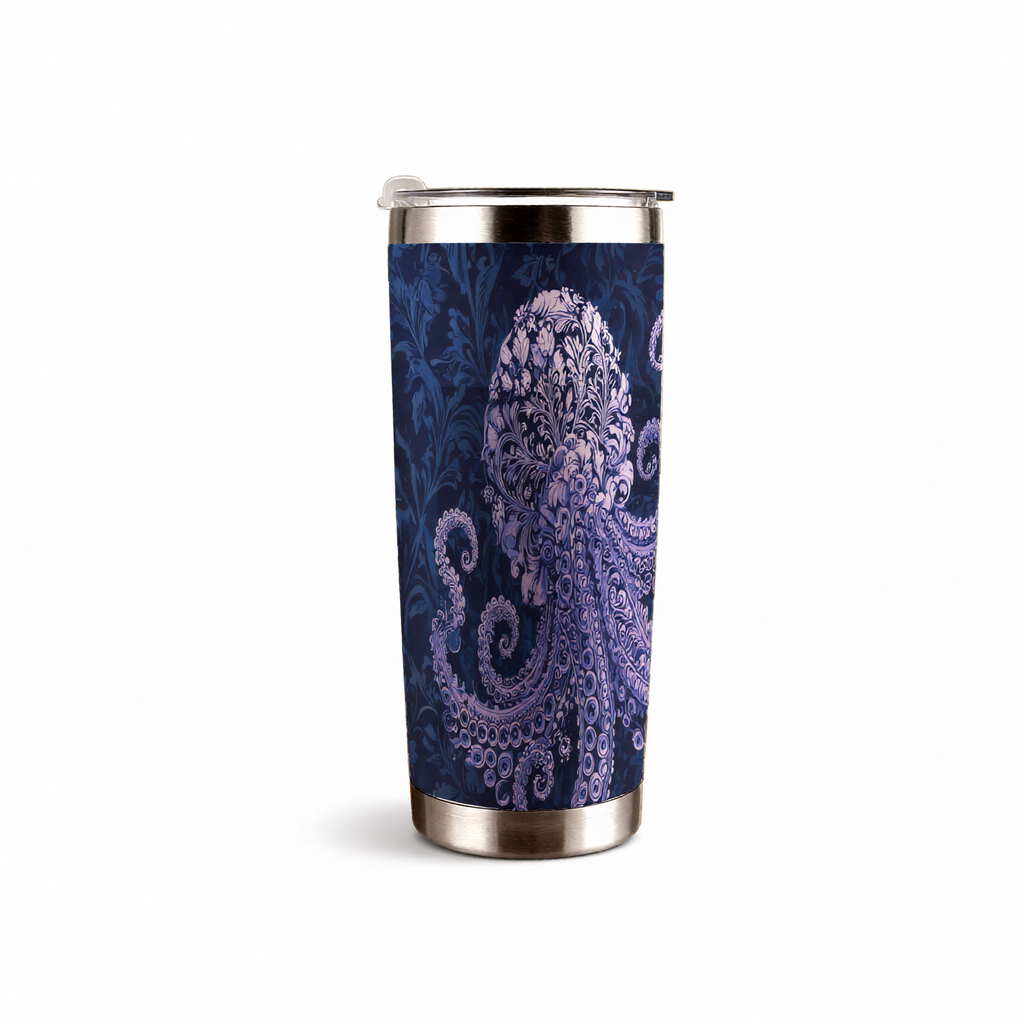 Ocean Damask Octopus 20oz Tumbler