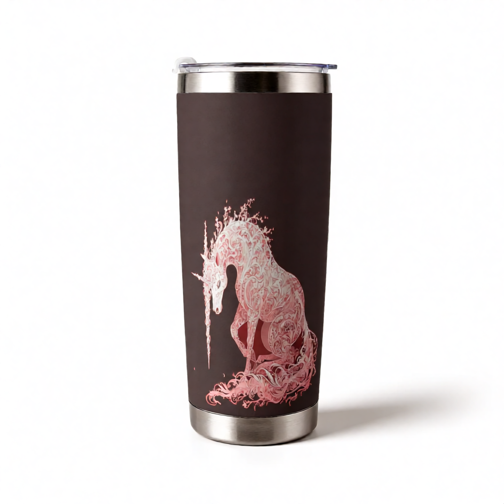 Rose Filigree Unicorn 20oz Tumbler