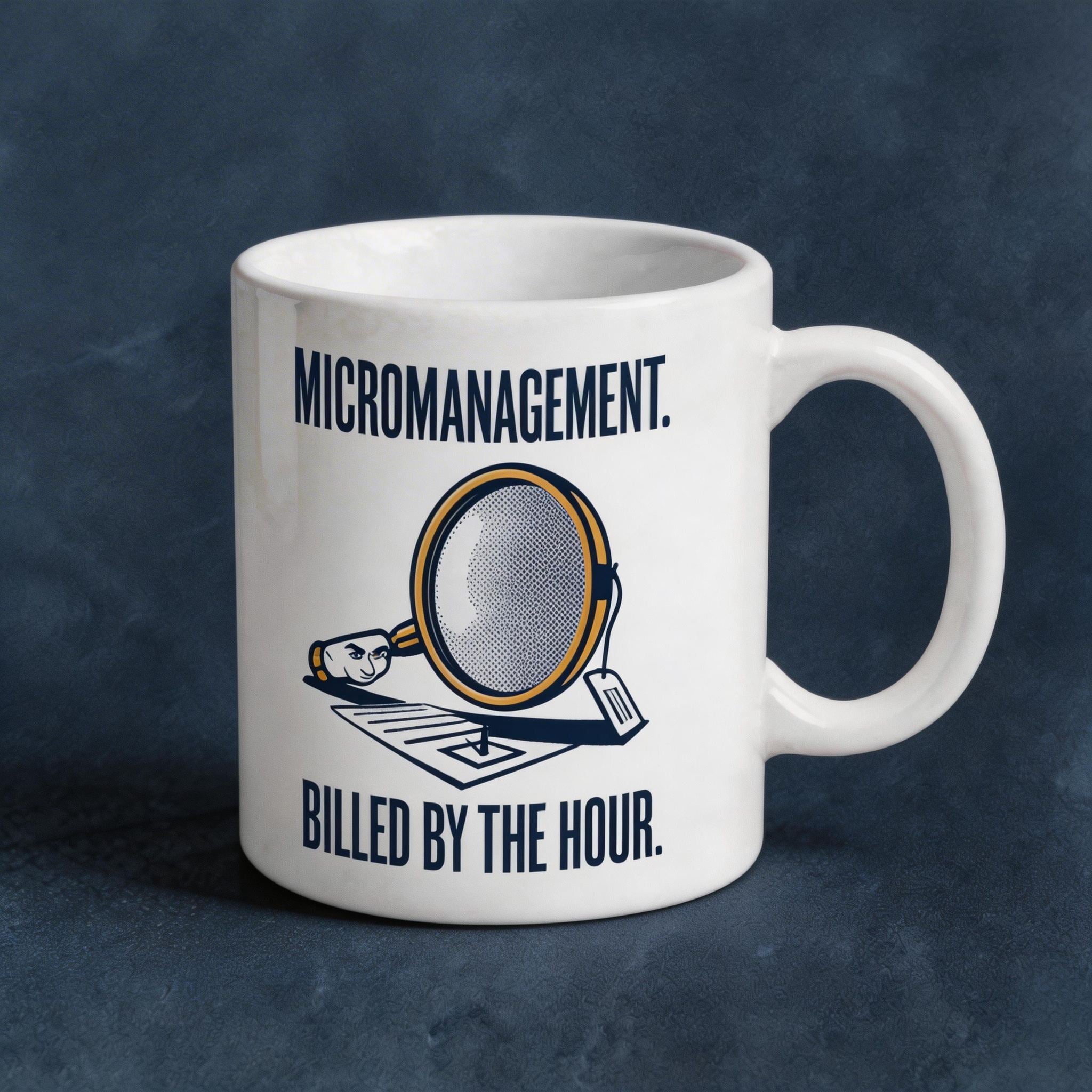 Micromanagement Billed By The Hour Funny Office Humor Ceramic Coffee Mug