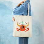 Crying Taurus Bull Graphic Canvas Tote Bag