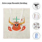 Crying Taurus Bull Graphic Canvas Tote Bag