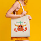 Crying Taurus Bull Graphic Canvas Tote Bag