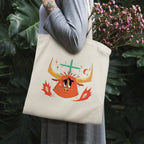 Crying Taurus Bull Graphic Canvas Tote Bag