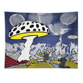 Pop Art Polka Dot Mushroom Landscape Wall Tapestry