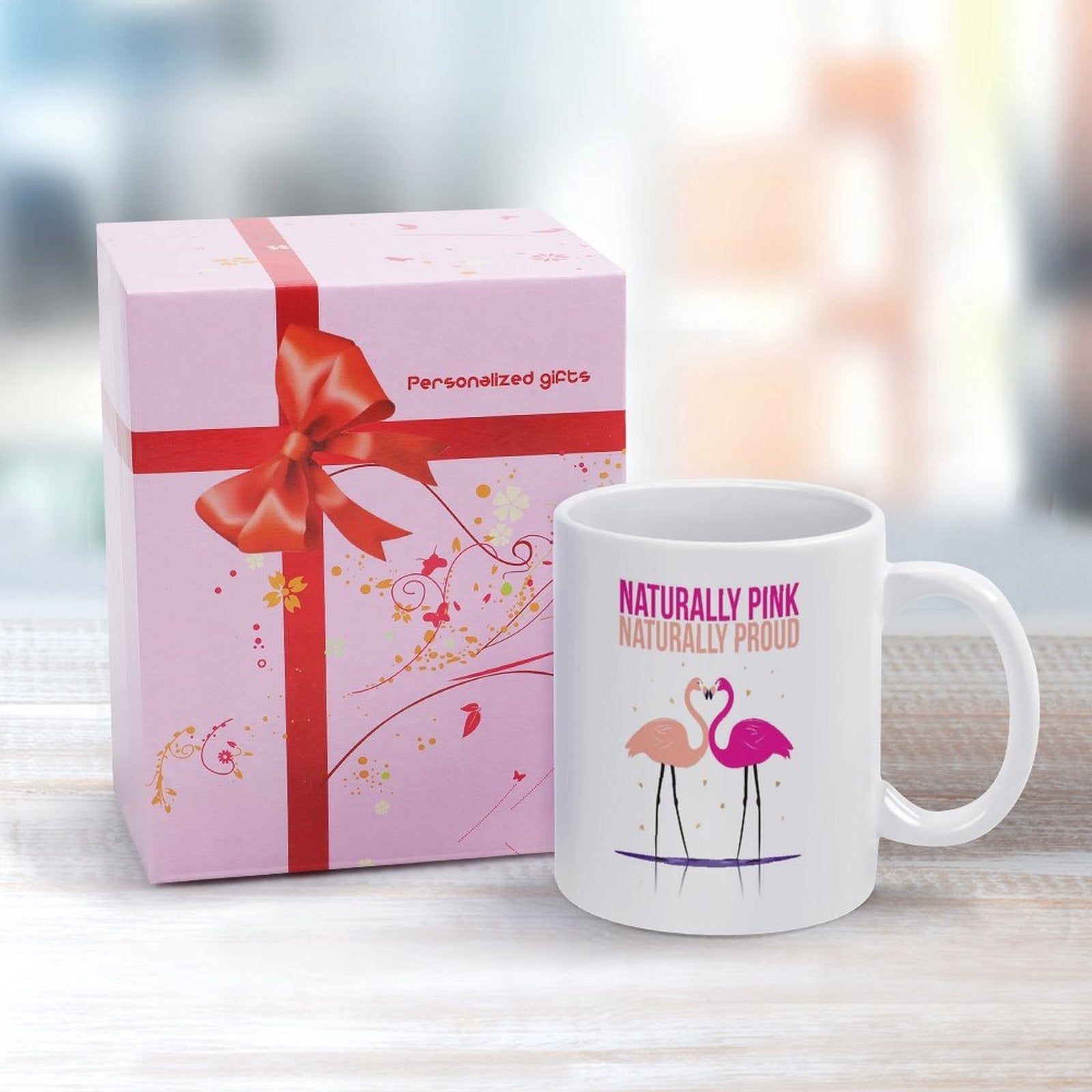 Naturally Pink Naturally Proud Flamingo Love Mug