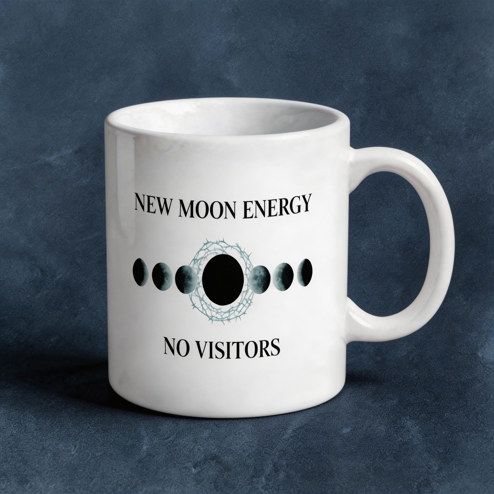 New Moon Energy No Visitors Ceramic Mug