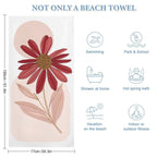 Boho Floral Harmony Microfiber Beach Towel