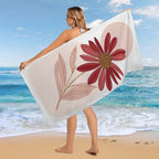 Boho Floral Harmony Microfiber Beach Towel